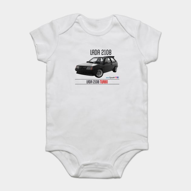 Lada 2108 Turbo Black Baby Bodysuit by PjesusArt